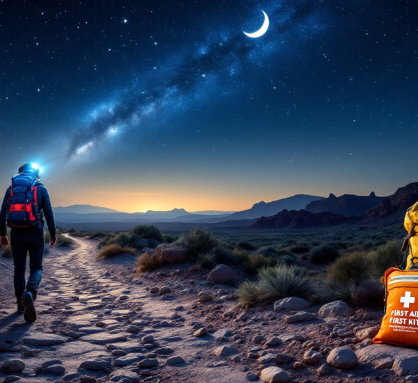 night hikes in the desert, desert nocturnal trails, safety tips for desert night hiking, best desert night hikes, gear for night desert hikes