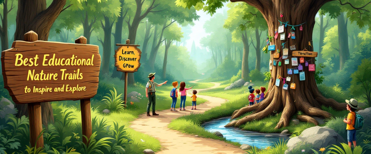 Educational nature trails, interpretive hiking paths, environmental education walks, guided nature interpretation hikes, top nature interpretation trail destinations