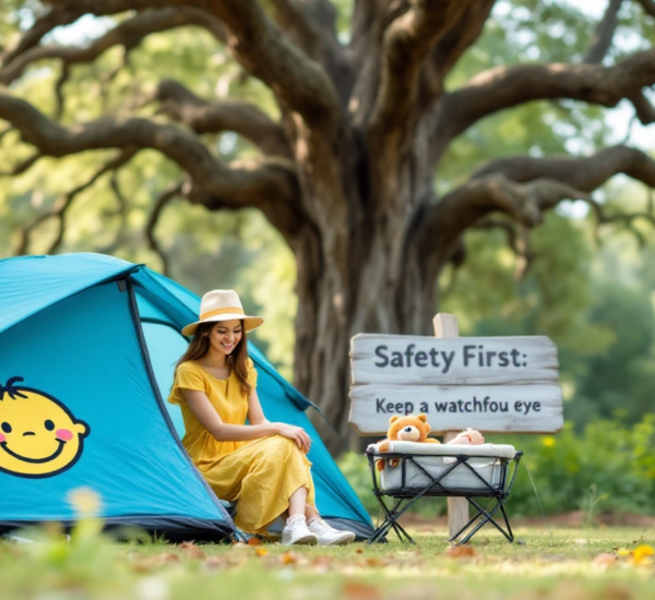 Safety tips for camping with babies, baby-proofing your campsite, avoiding hazards while camping with infants, baby-safe camping practices, outdoor safety for infants