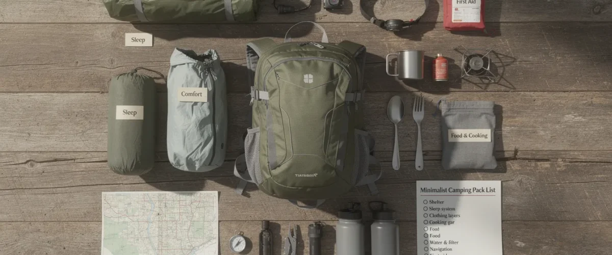 what to pack for minimalist campingfeatured
