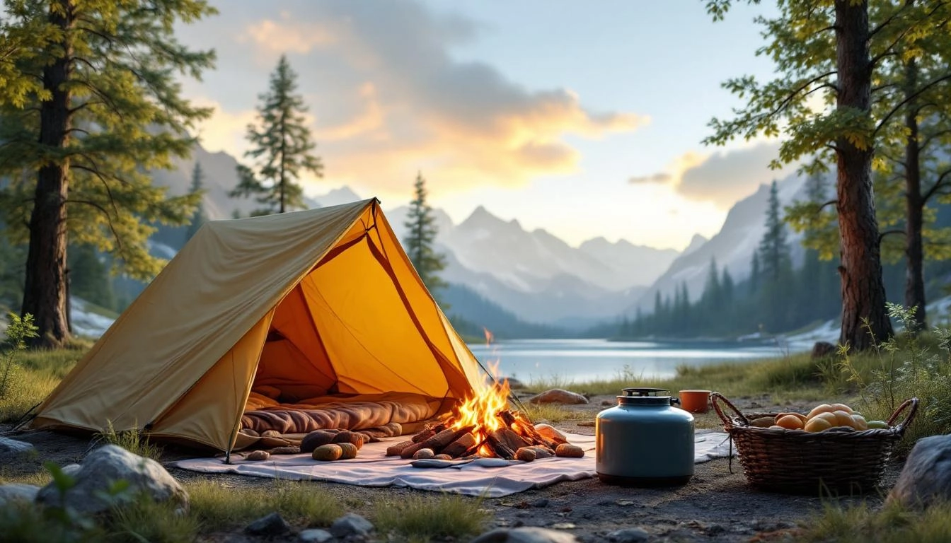 issues in minimalist camping shelter setup in windy backcountry