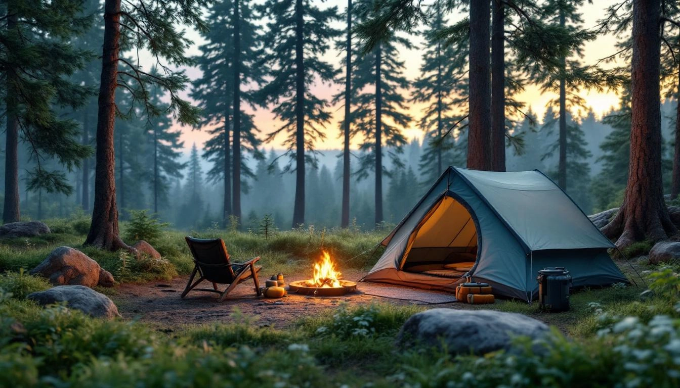 Backpacker demonstrating minimalism camping advantages with a lightweight pack on a mountain trail