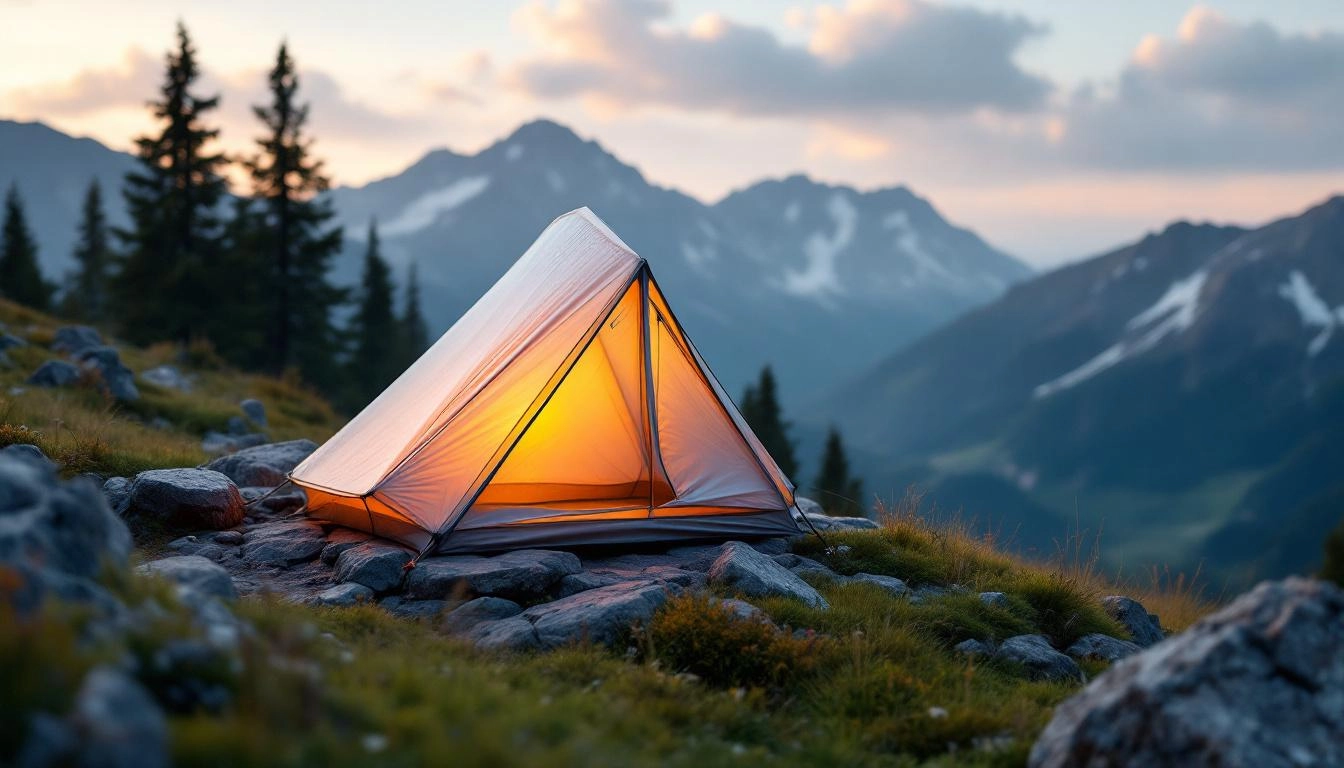 hiker moving efficiently uphill demonstrating ultralight camping advantages with a light pack