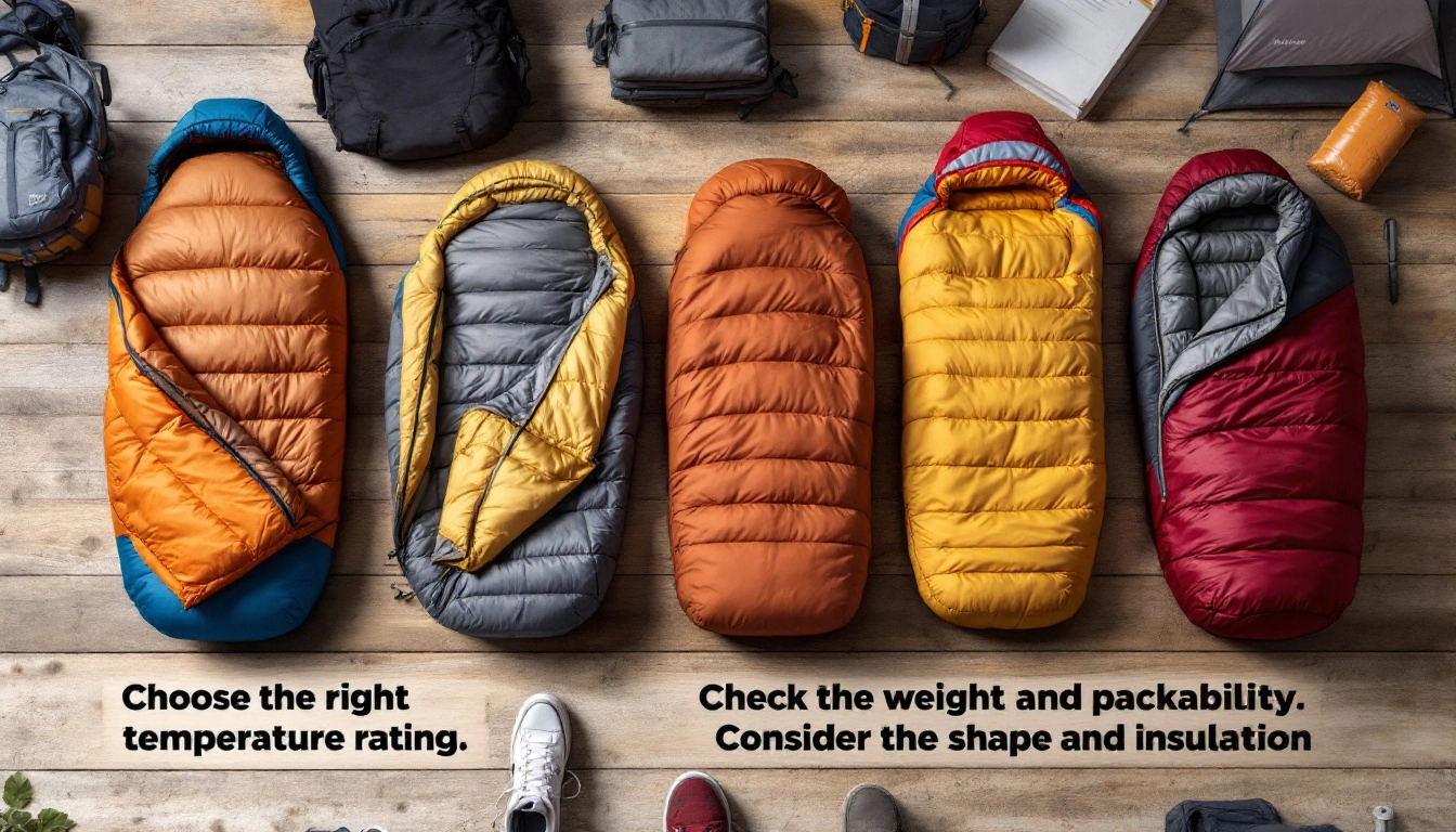 how to pick a lightweight sleeping bag comparison of temperature ratings and insulation types
